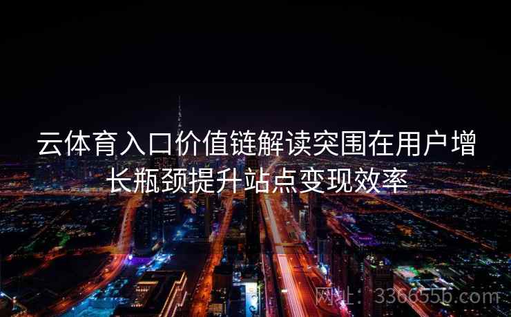云体育入口价值链解读突围在用户增长瓶颈提升站点变现效率